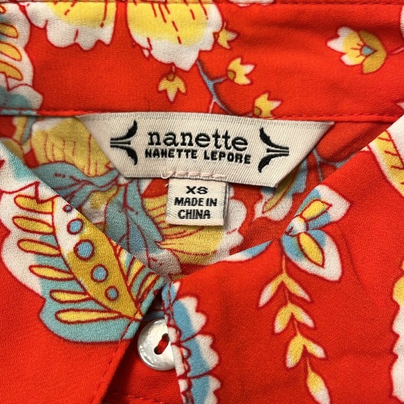 Nanette Nanette Lepore Crepe Chiffon Blouse / NWT/ XS - Picture 6 of 10